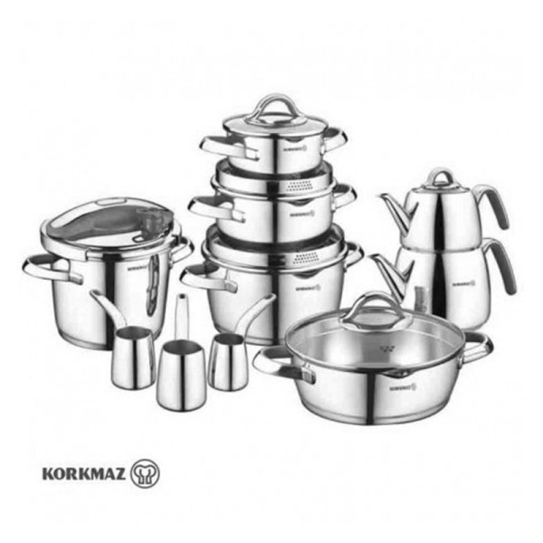 SET DE 17 PCS VERTEX INDUCTION ACIER INOXIDABLE NOIR