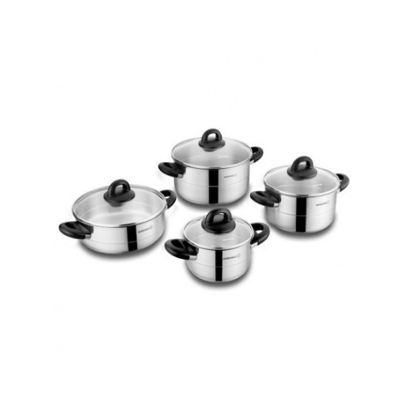 Set de 8 pièces Korkmaz  NOIR [A1087-3]