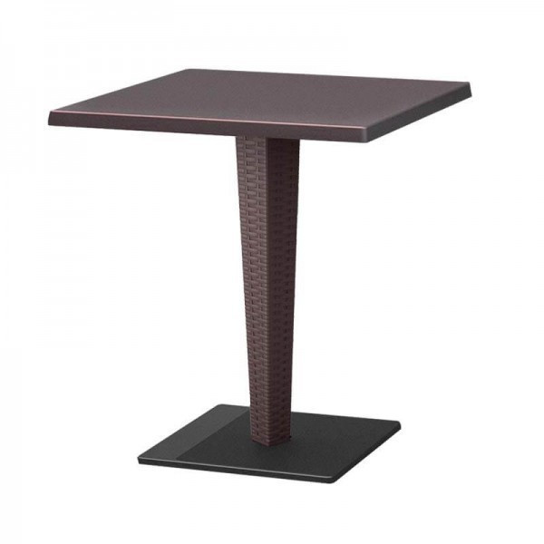 TABLE BISTROT BEAU RIVAGE CARRE 70 x 70 TOP STRATIFIE COMPACT (TBIS115)