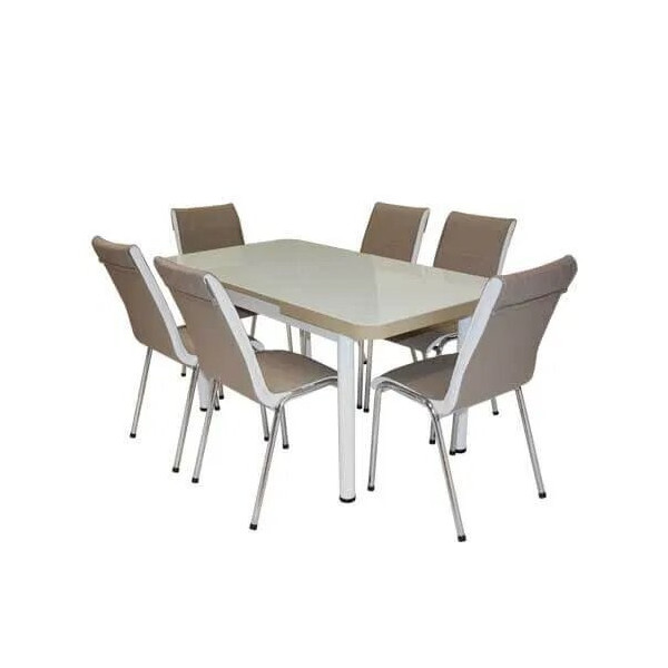 TABLE EXTENSIBLE TULIPE  130 /160 x 80 + 6 CHAISES INFINITY