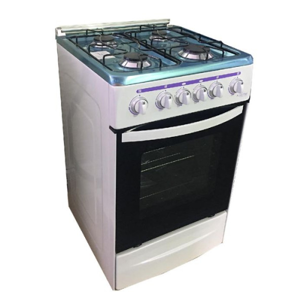 CUISINIÈRE AXSTAR 50 CM 4 FEUX BLANC