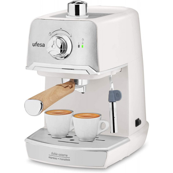 CAFETIERE EXPRESSO ET CAPPUCCINO CRÈME UFESA 850W - BLANC (CE7238)