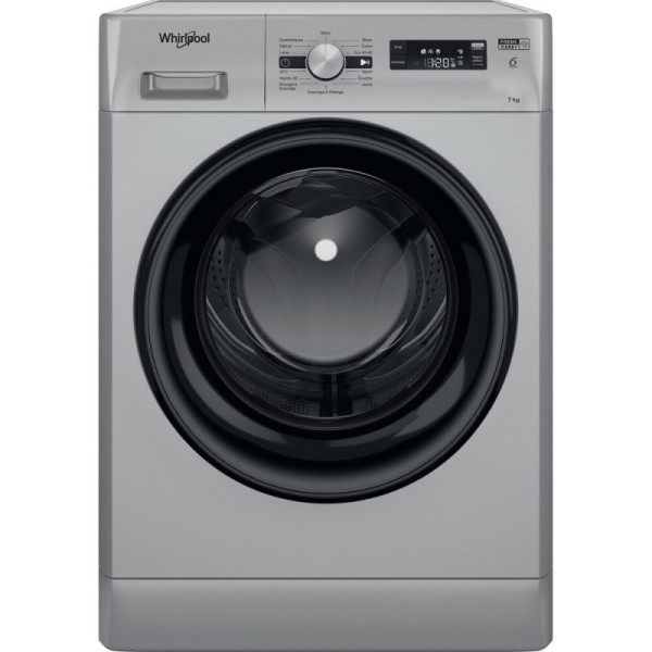 Lave Linge Whirlpool, 7 kg, 1200 Tours/min, 6ème sens, Silver, FFWS 7235 SB NA