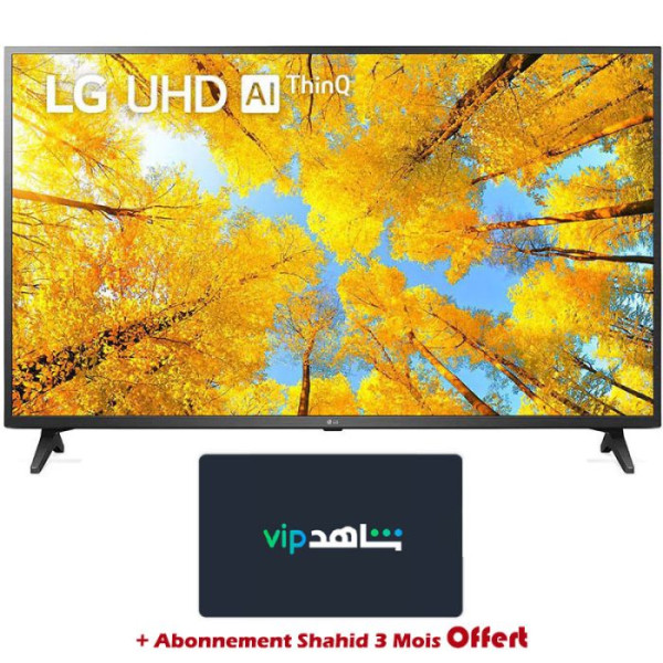 TV LG 43'' SMART UQ7500 UHD 4K AI THINQ + ABONNEMENT SHAHID 3 MOIS