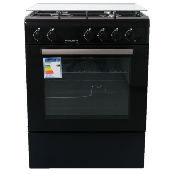 CUISINIÈRE À GAZ ARTHUR MARTIN AMG60N 60CM 4 FEUX - NOIR