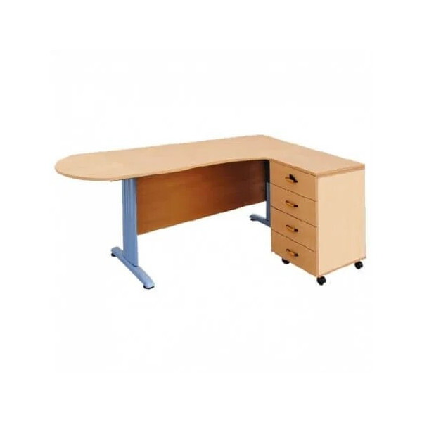 BUREAU OPERATEUR BASE + EXTENSION LATERAL +4 TIROIRS