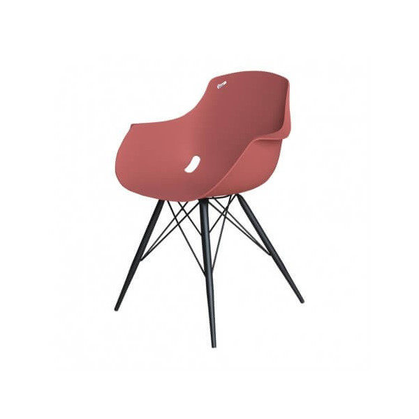 CHAISE BELLA SOCLE PEINTURE NOIR MAT